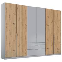 Drehtürenschrank mit Schubladen 271 cm Alabama Extra Hellgrau - Hellgrau/Eiche Artisan, MODERN, Holzwerkstoff (271/229/54cm)