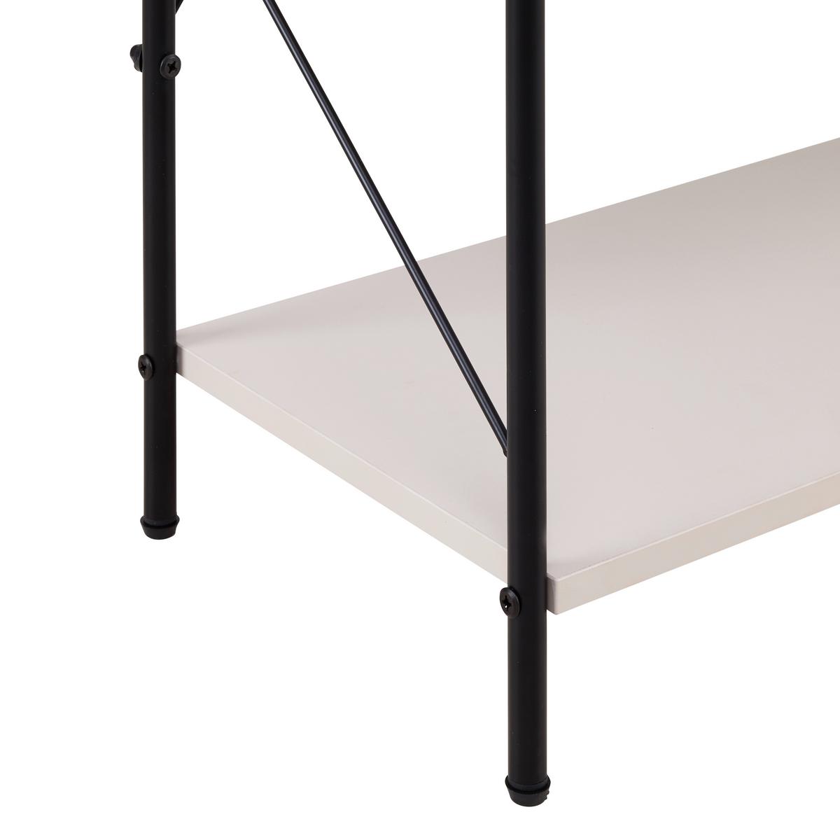 REGÁL TOM -EXKLUSIV- - čierna/kašmírová, Modern, kov/kompozitné drevo (63.2/125/30cm) - Mömax