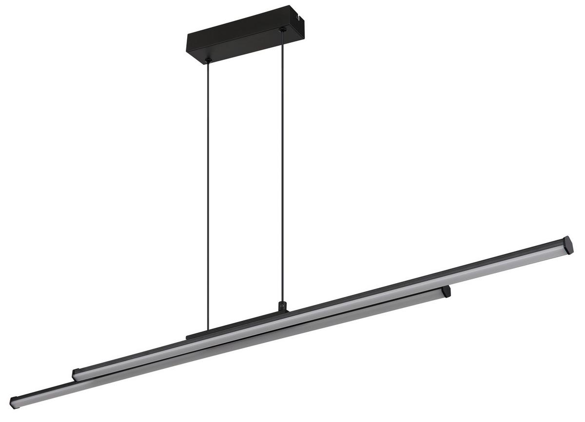 LED-HÄNGELEUCHTE 67342-24H KIRINA - Schwarz/Weiß, Design, Kunststoff/Metall (110/6/120cm) - Globo