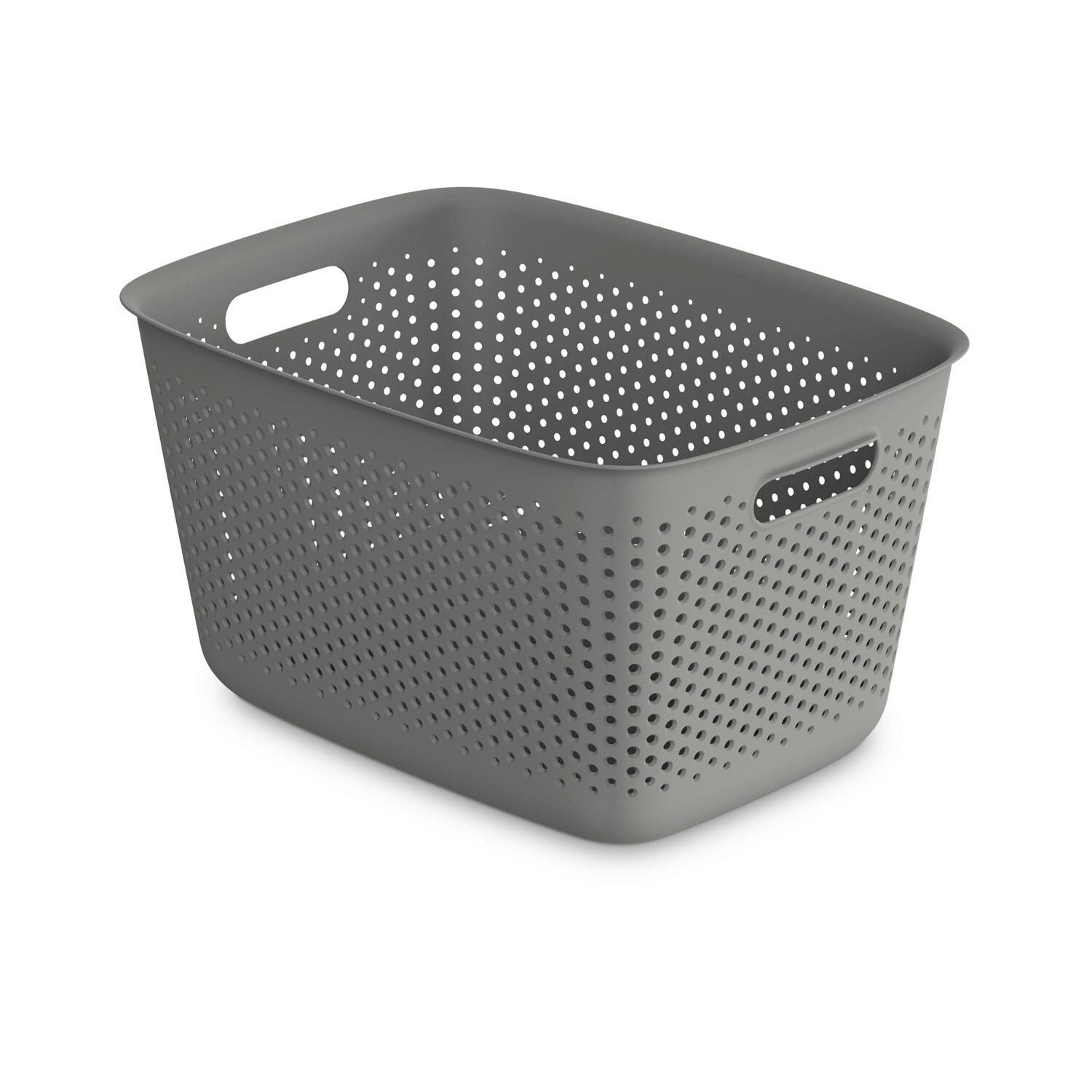 Úložný košík MAJA - CA. 17L - tmavosivá, Modern, plast (39/29/22cm) - Mömax