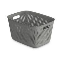 Úložný košík MAJA - CA. 17L - tmavosivá, Modern, plast (39/29/22cm) - Mömax