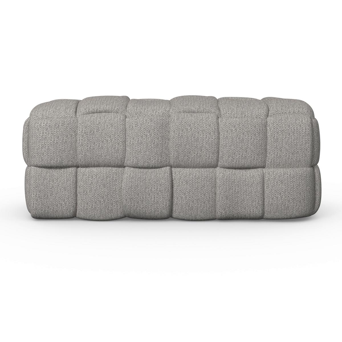 Moderná lavica ELLA sivá, buklé - čierna/sivá, Modern, drevo/textil (110/45/45cm) - Bessagi Home