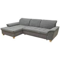 Ecksofa Mit Schlaffunktion & Bettkasten Franzi Dunklegrau - Eichefarben/Dunkelgrau, KONVENTIONELL, Textil (170/279cm) - MID.YOU