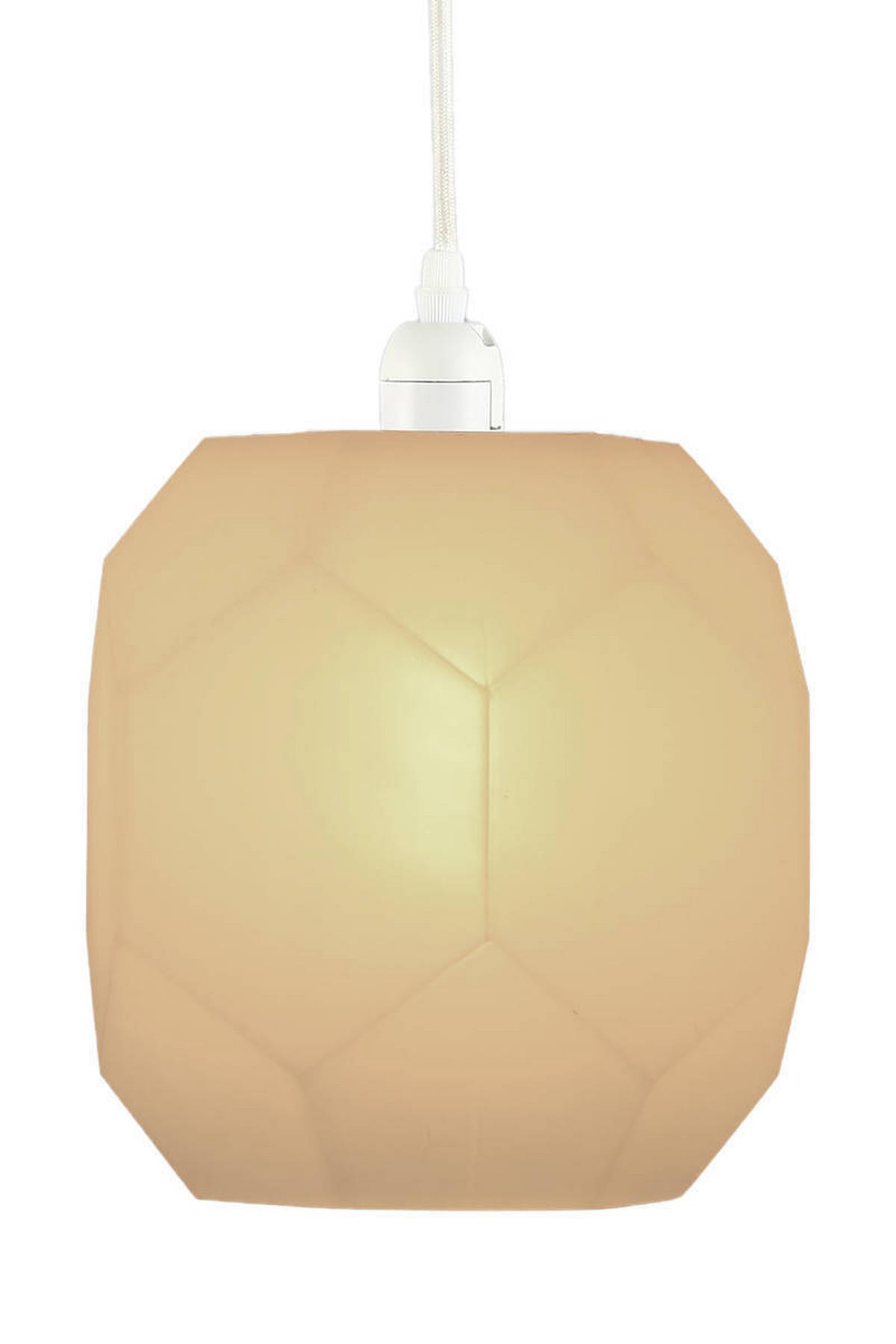 Hängeleuchte Meda H: 30 cm 1-Flammig - Weiß, Trend, Glas (22/30/22cm) - Kayoom
