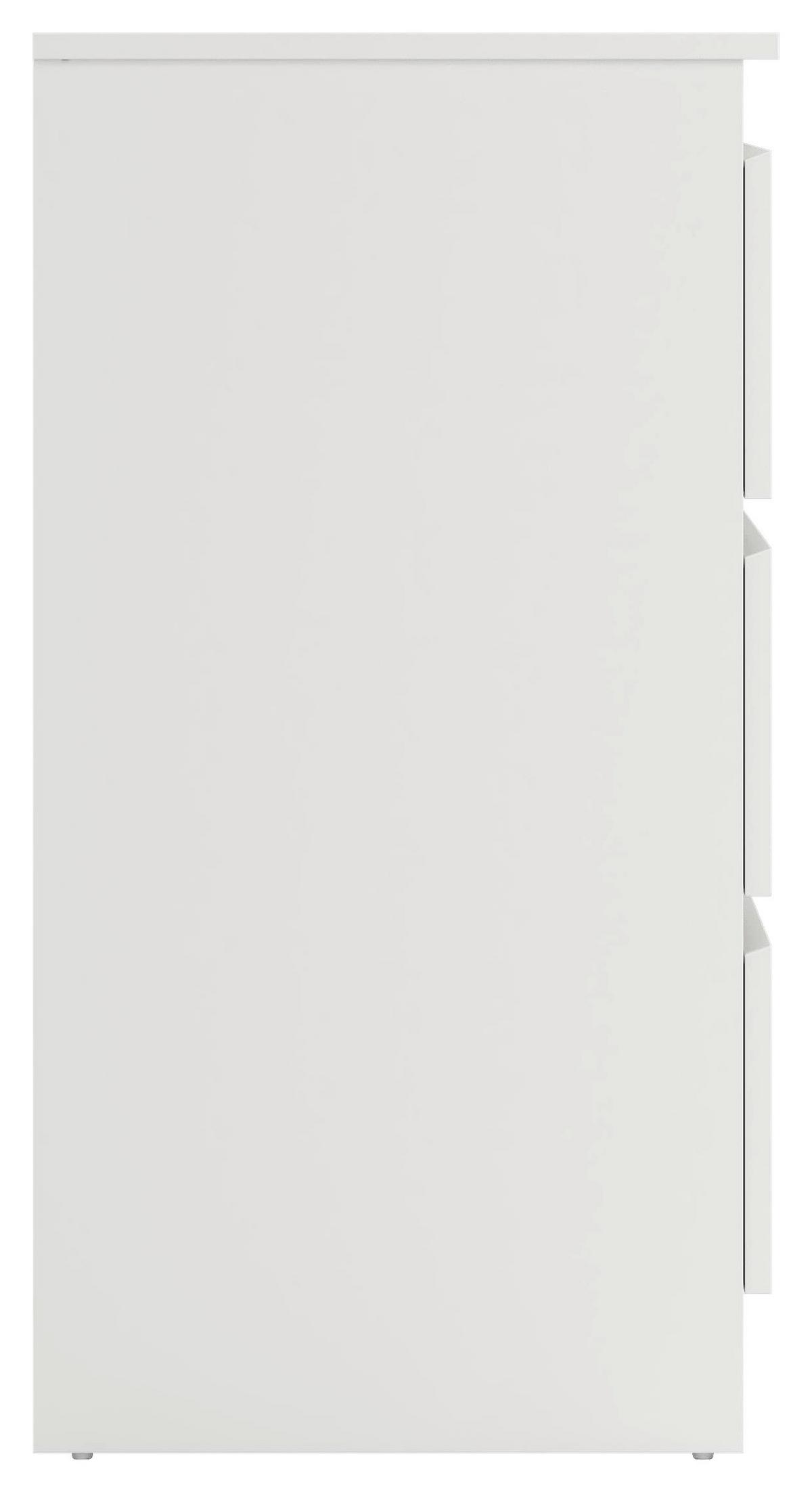 Komoda MARA 3 biela - biela, Konventionell, drevo (77/80/42cm) - Mömax