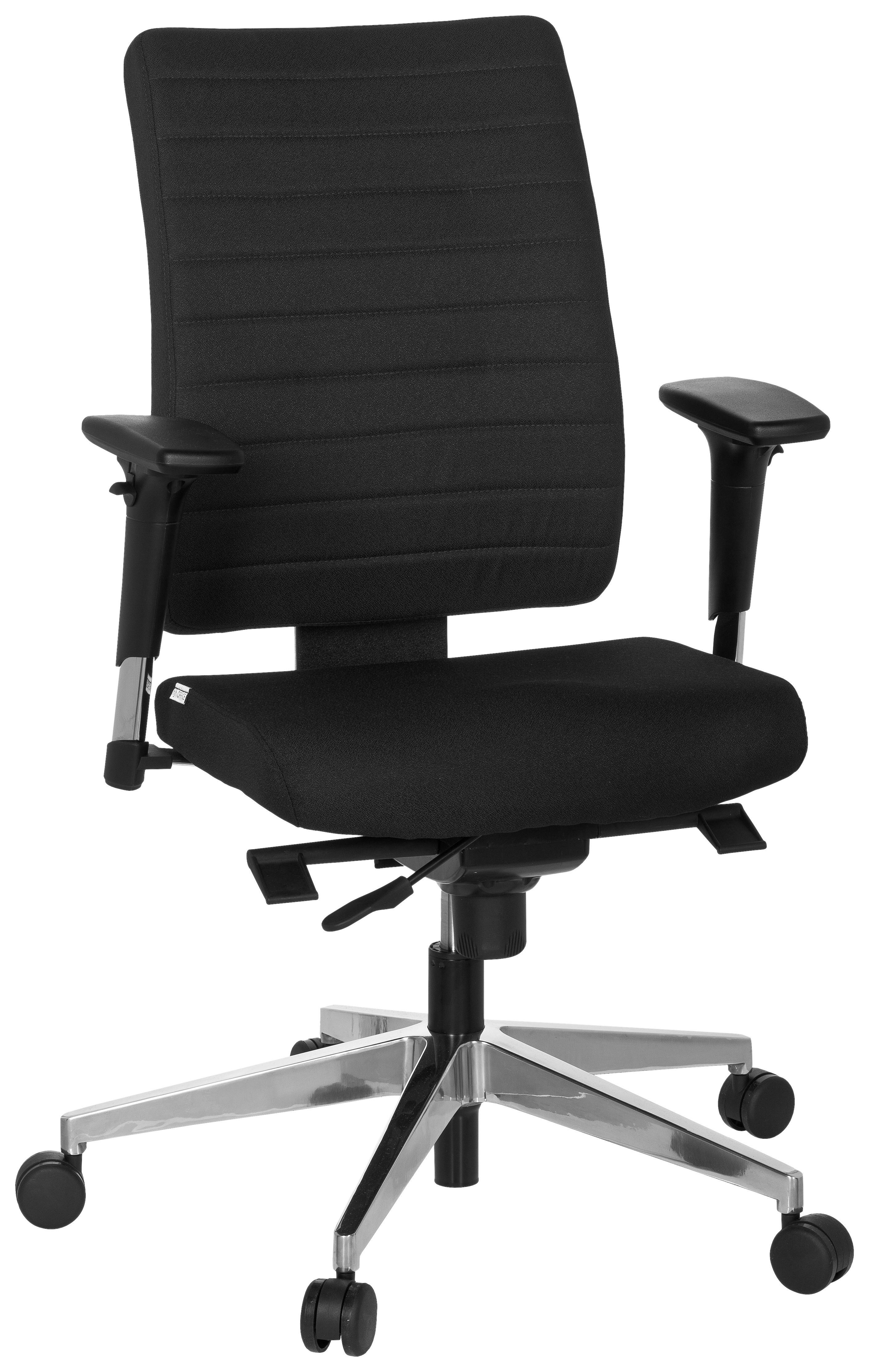 DREHSTUHL PRO-TEC 350 Schwarz - Chromfarben/Schwarz, MODERN, Kunststoff/Textil (57/123/45cm) - MID.YOU