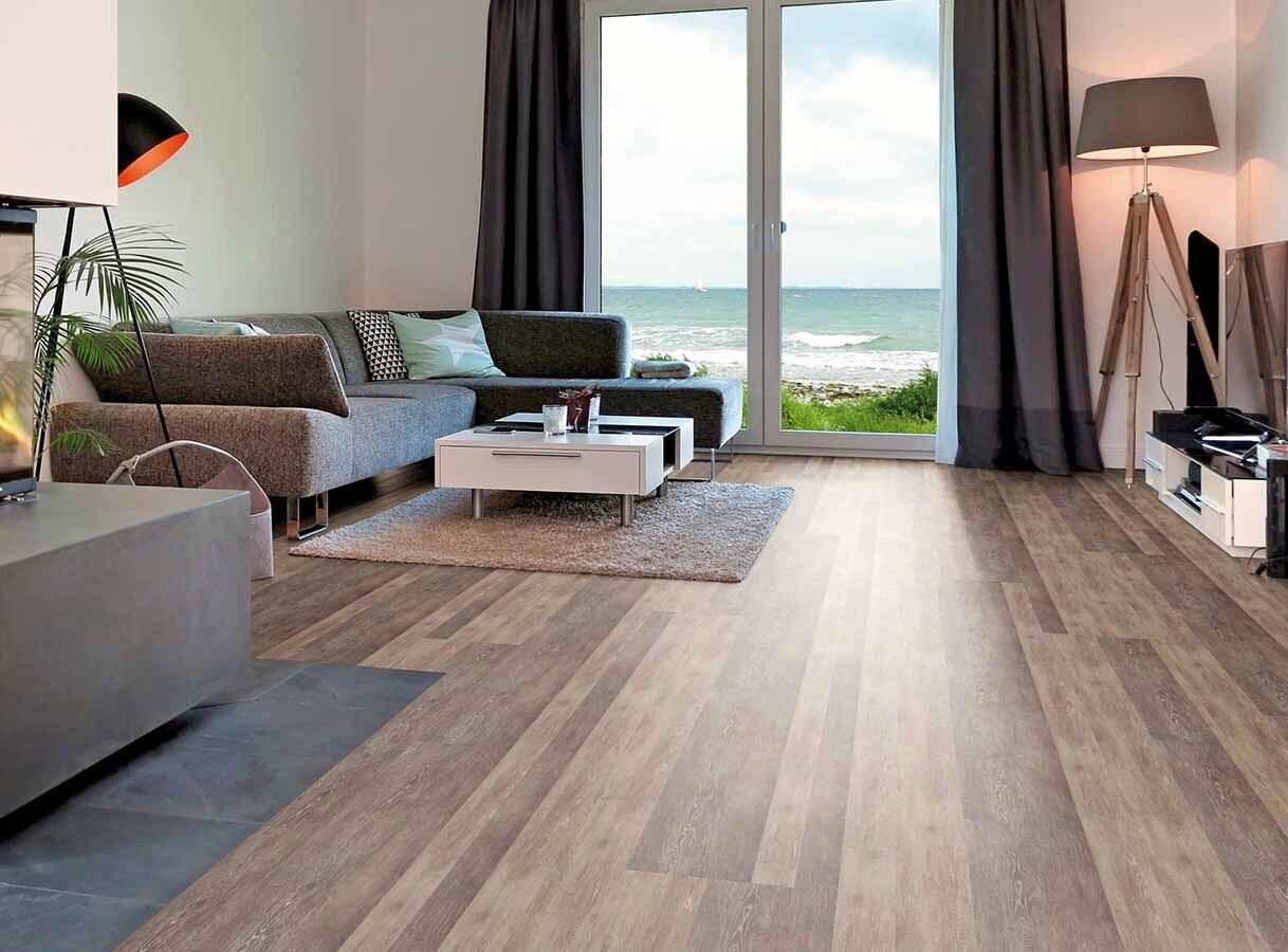 Designboden Eichefarben Stärke 7,5mm - Eichefarben, Basics, Kunststoff (121/25/0.75cm)