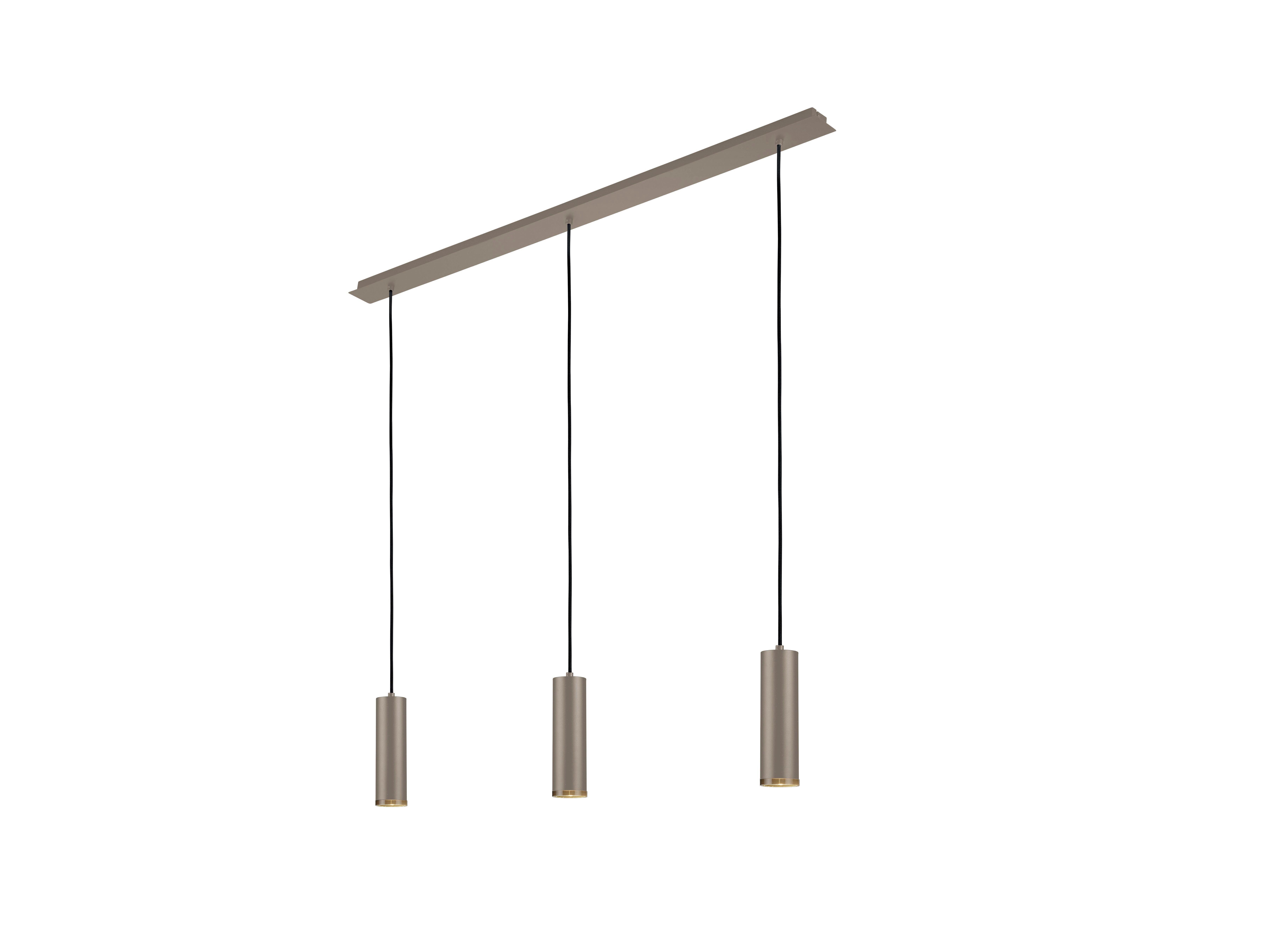 Hängeleuchte 20515/3-12 - Taupe, Design, Metall (120/150cm) - Hell