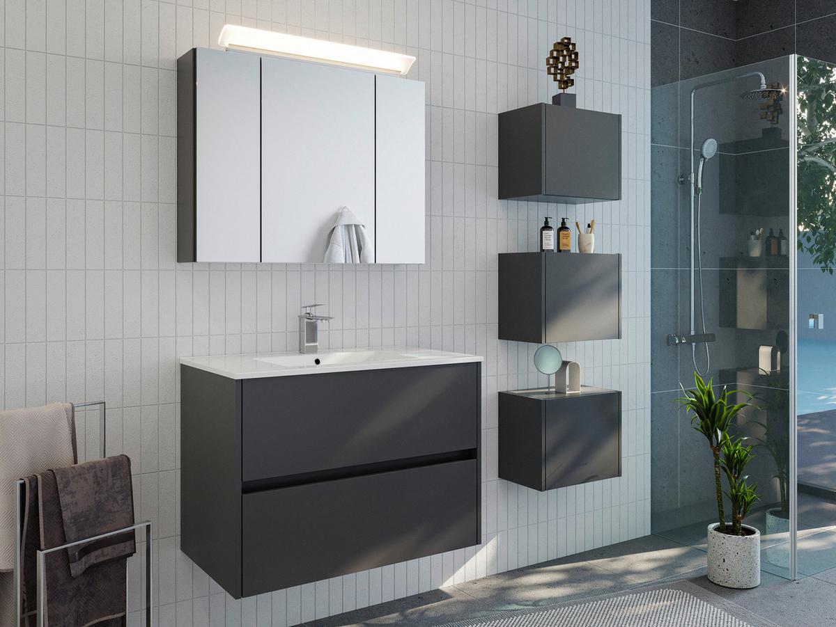 Hängeschrank Limes Graphitfarben B: 41,4 Cm - Graphitfarben, MODERN, Holzwerkstoff (41,4/33,3/25cm) - MID.YOU