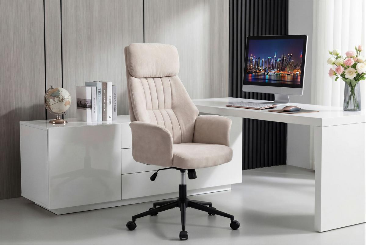 Drehstuhl Austin Hellbraun B: 66 cm - Hellbraun/Schwarz, MODERN, Holz/Kunststoff (66/114/122/64cm) - Livetastic