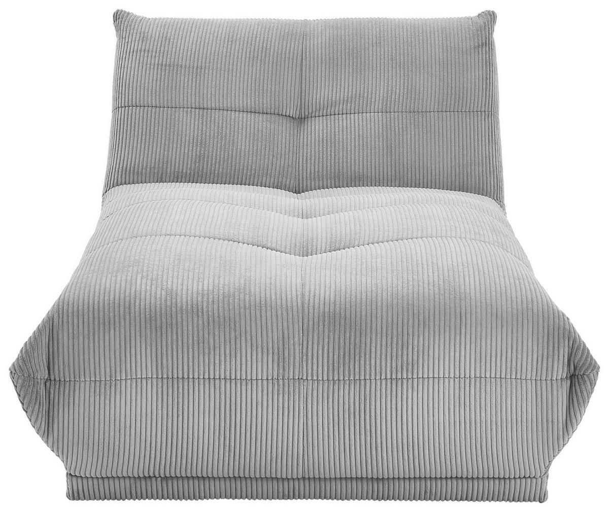 Modul Sofa Giselle Ottomane B: 105 cm Cord Grau - Grau, Trend, Textil (105/80/185cm) - Livetastic
