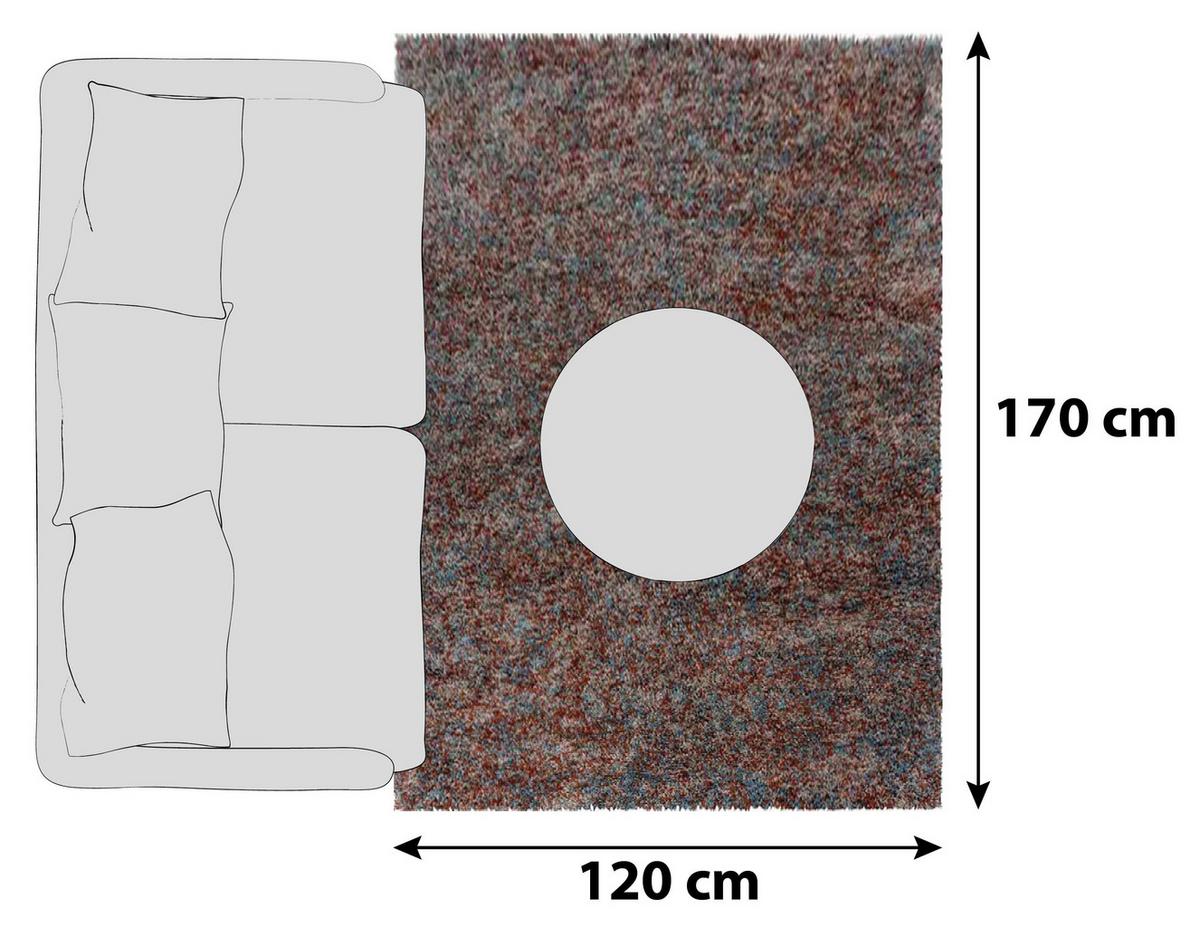 Hochflor Teppich Terra Cotta Enjoy 120x170 cm - Terracotta, KONVENTIONELL, Textil (120/170cm)