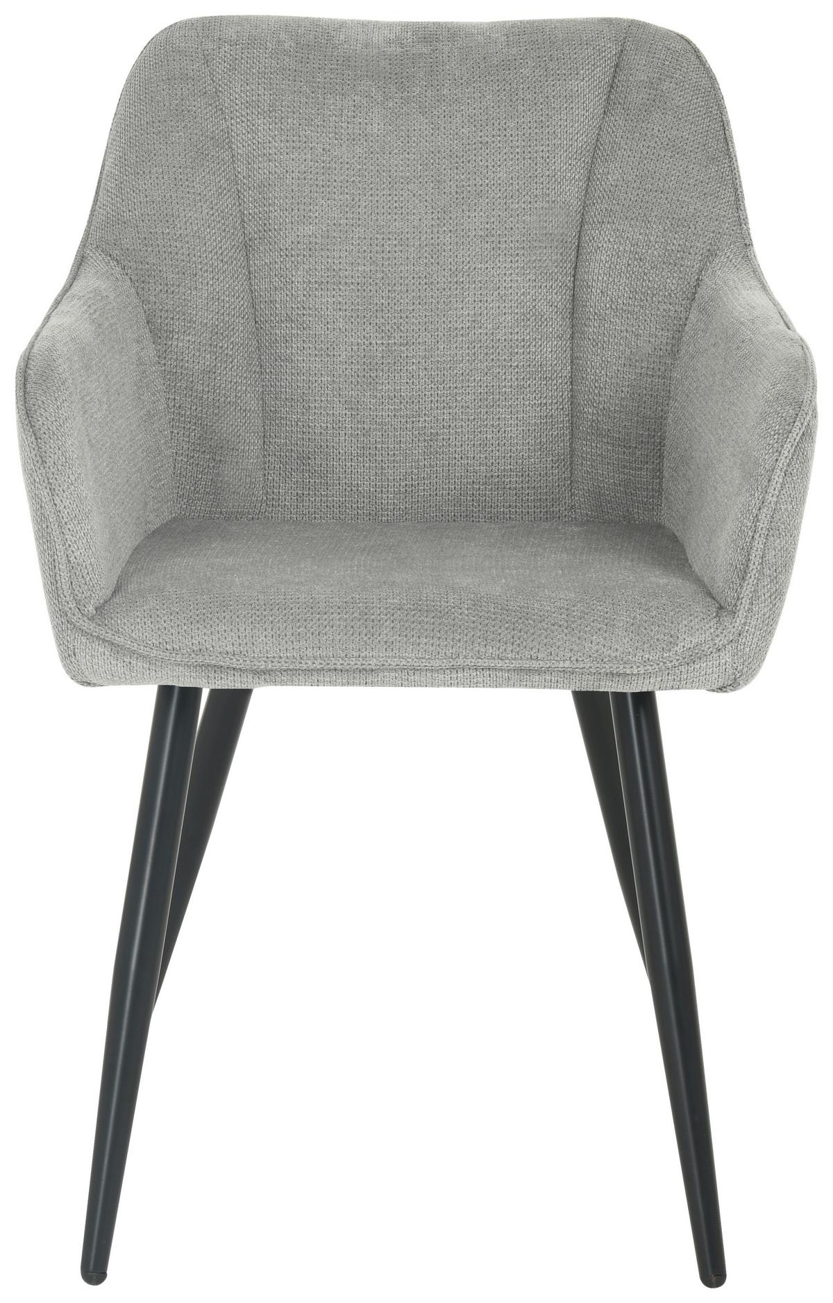 ŽIDLE S PODRUČKAMI CARO - šedá/černá, Konvenční, kov/dřevo (55/82/61cm) - Nedis SmartLife