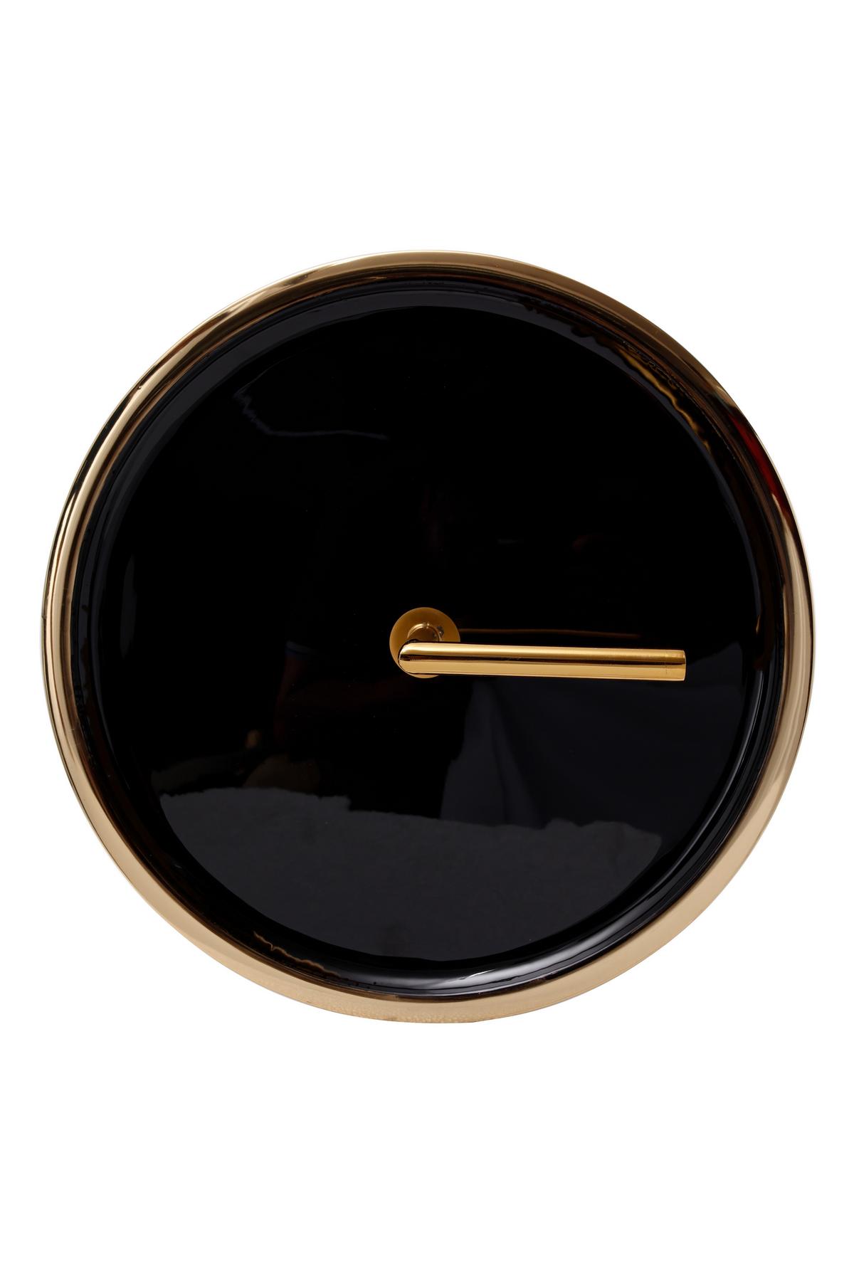 Beistelltisch Art Deco 545 Goldfarben/schwarz B: 42,5 Cm - Goldfarben/Schwarz, Design, Metall (42,5/42,5/29cm) - Kayoom
