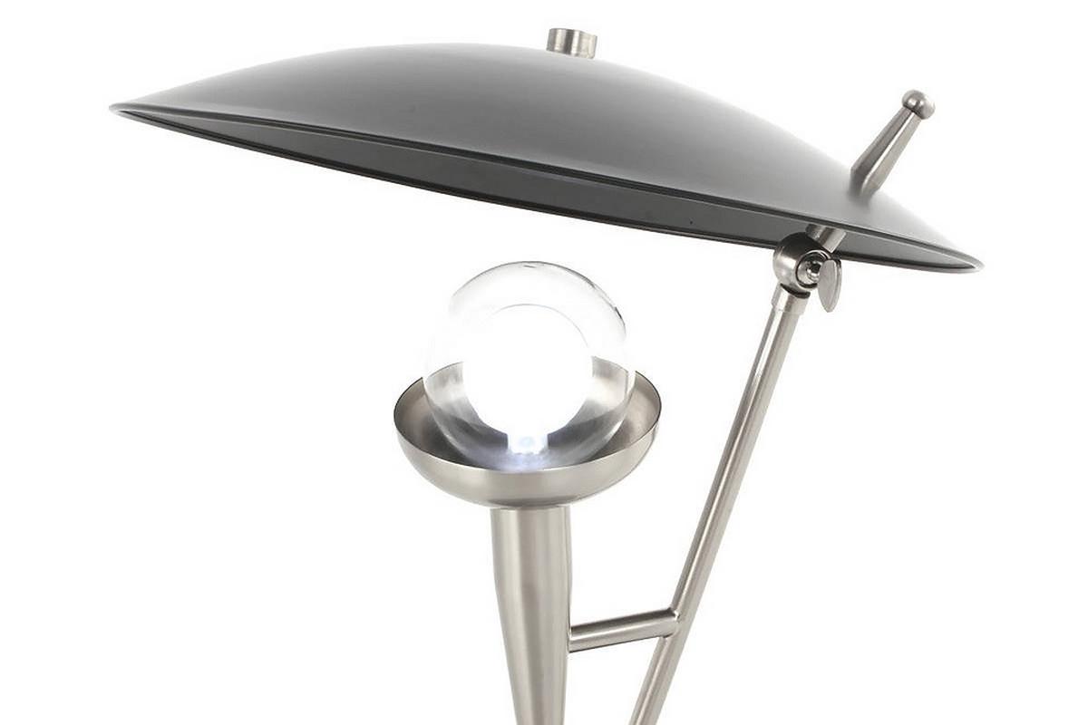 Tischlampe Flyer Schwarz/Silberfarben - Silberfarben/Schwarz, Trend, Metall (36/36/50cm) - Kayoom