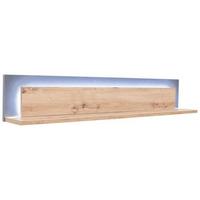 Wandboard Cortona B: 139 cm Anthrazit/Eichefarben - Eichefarben/Anthrazit, Design, Holzwerkstoff (139/24/20cm) - Livetastic