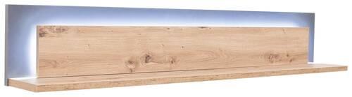 Wandboard Cortona B: 139 cm Anthrazit/Eichefarben