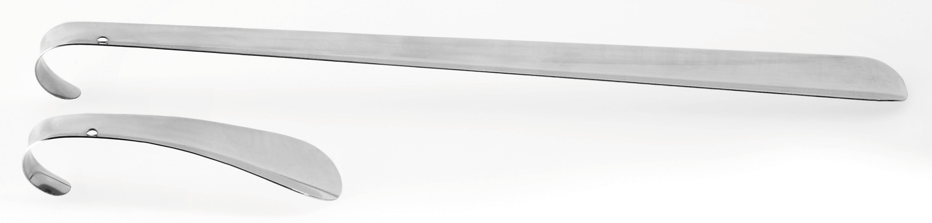 Schuhlöffel Stahl L: 15 Cm & 41 Cm 2 Stück - Chromfarben, KONVENTIONELL, Metall - Homezone