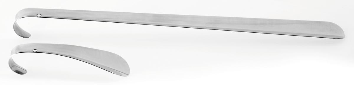 Schuhlöffel Stahl L: 15 Cm & 41 Cm 2 Stück - Chromfarben, KONVENTIONELL, Metall - Homezone