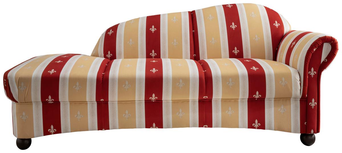 Ottomane Torello Rot - Wengefarben/Rot, KONVENTIONELL, Textil (190/84/86cm) - Livetastic