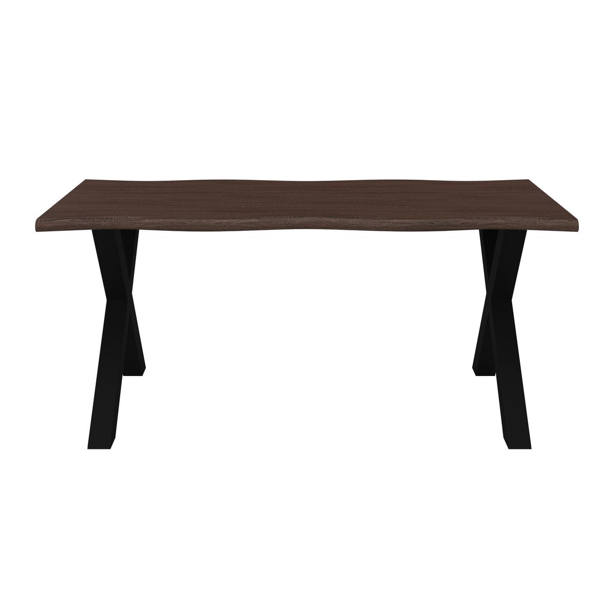 JÍDELNÍ STŮL LAUREL 180 - černá/barvy vlašských ořechů, Moderní, kov/kompozitní dřevo (180/76/90cm) - Bessagi Home