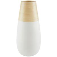 Dekor Váza Synthia - natúr/fehér, Design, természetes anyagok (17/38cm) - James Wood