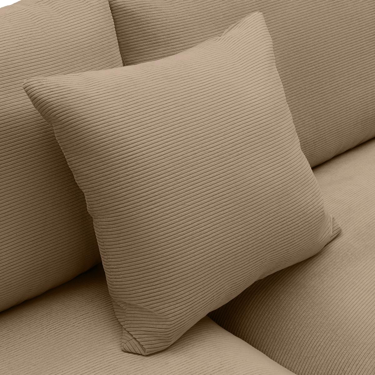 Rohová sedačka PEDRO, pravá, hnědá - černá/hnědá, Moderní, textil/plast (300/190cm) - Mömax