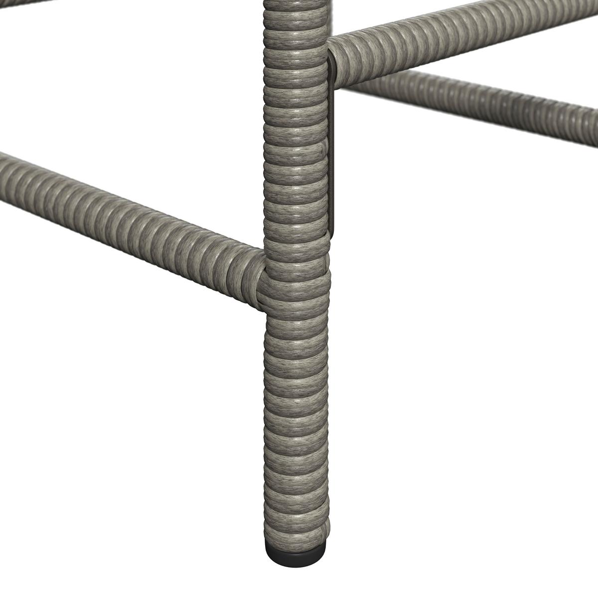 Loungegarnitur Mentone - Grau, MODERN, Kunststoff/Textil (120/90/60cm) - Beldano