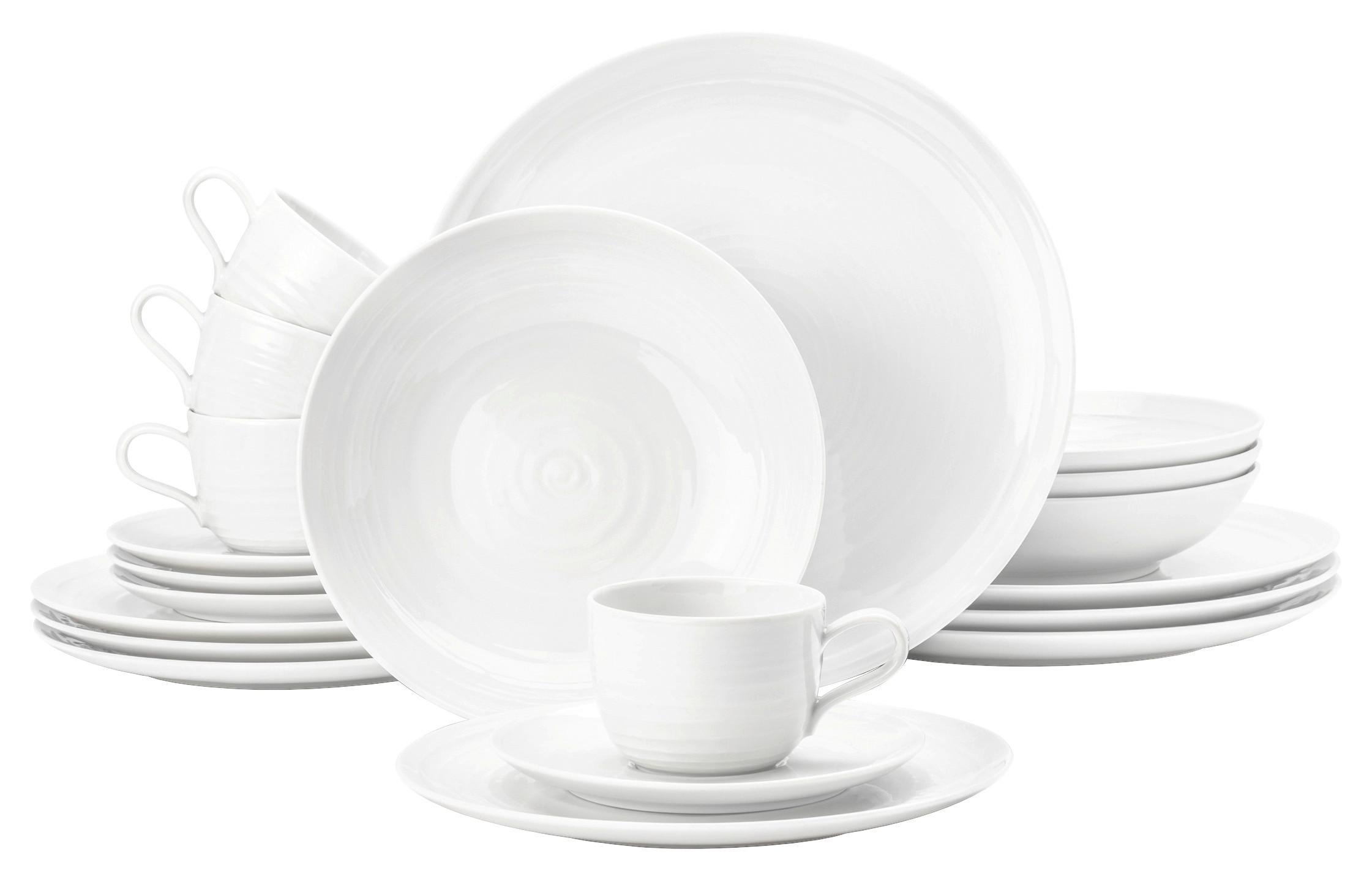 Kombiservice Terra Weiss Uni - Weiß, Basics, Keramik (8,788kg) - Seltmann Weiden