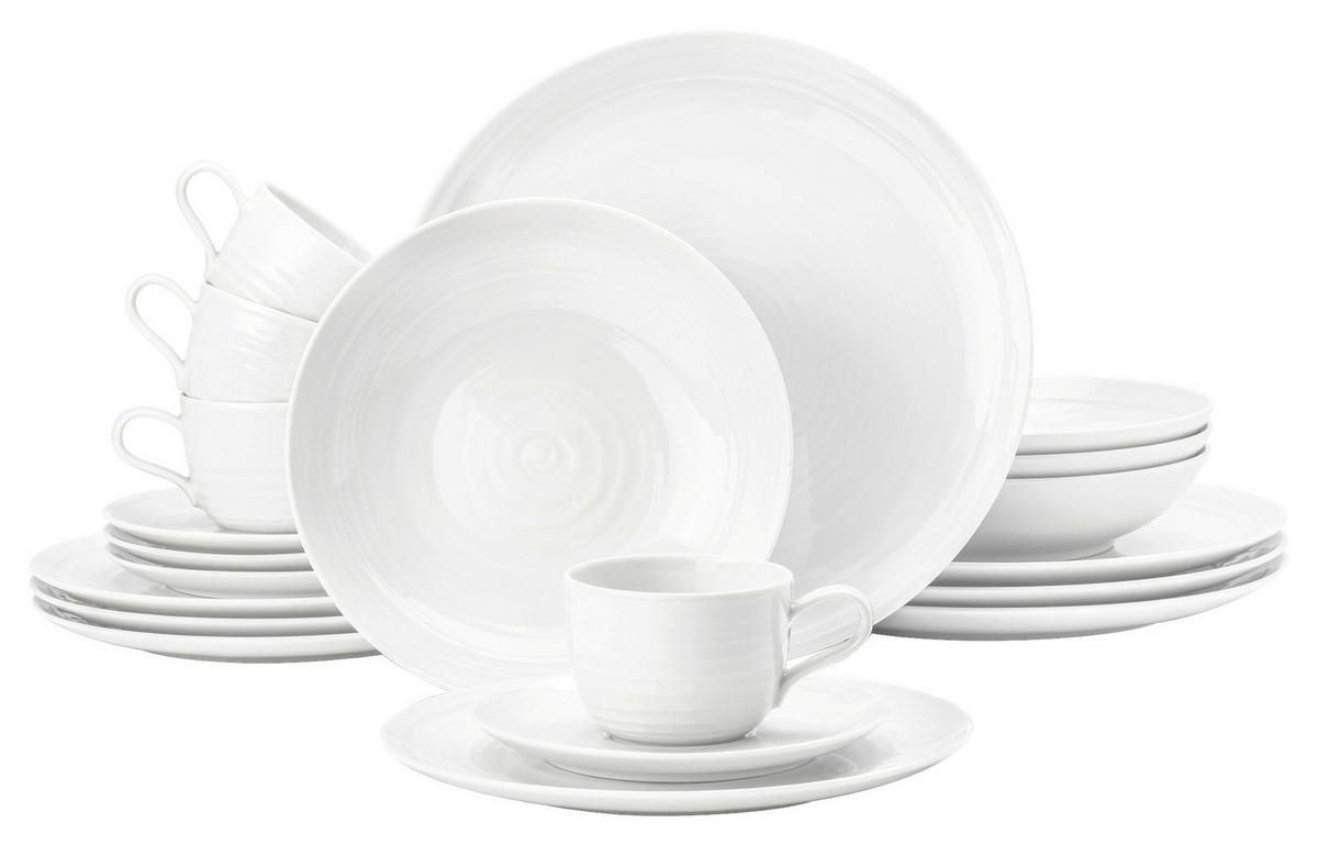 Kombiservice Terra Weiss Uni - Weiß, Basics, Keramik (8,788kg) - Seltmann Weiden