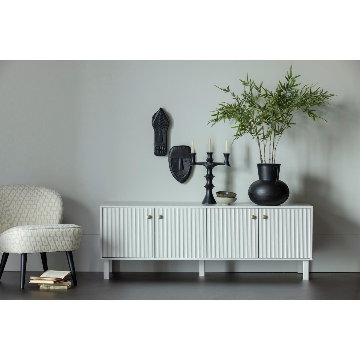 Lowboard Madu Hellgrau B: 160cm - Hellgrau/Grau, Design, Holz (160/56/46cm) - Livetastic