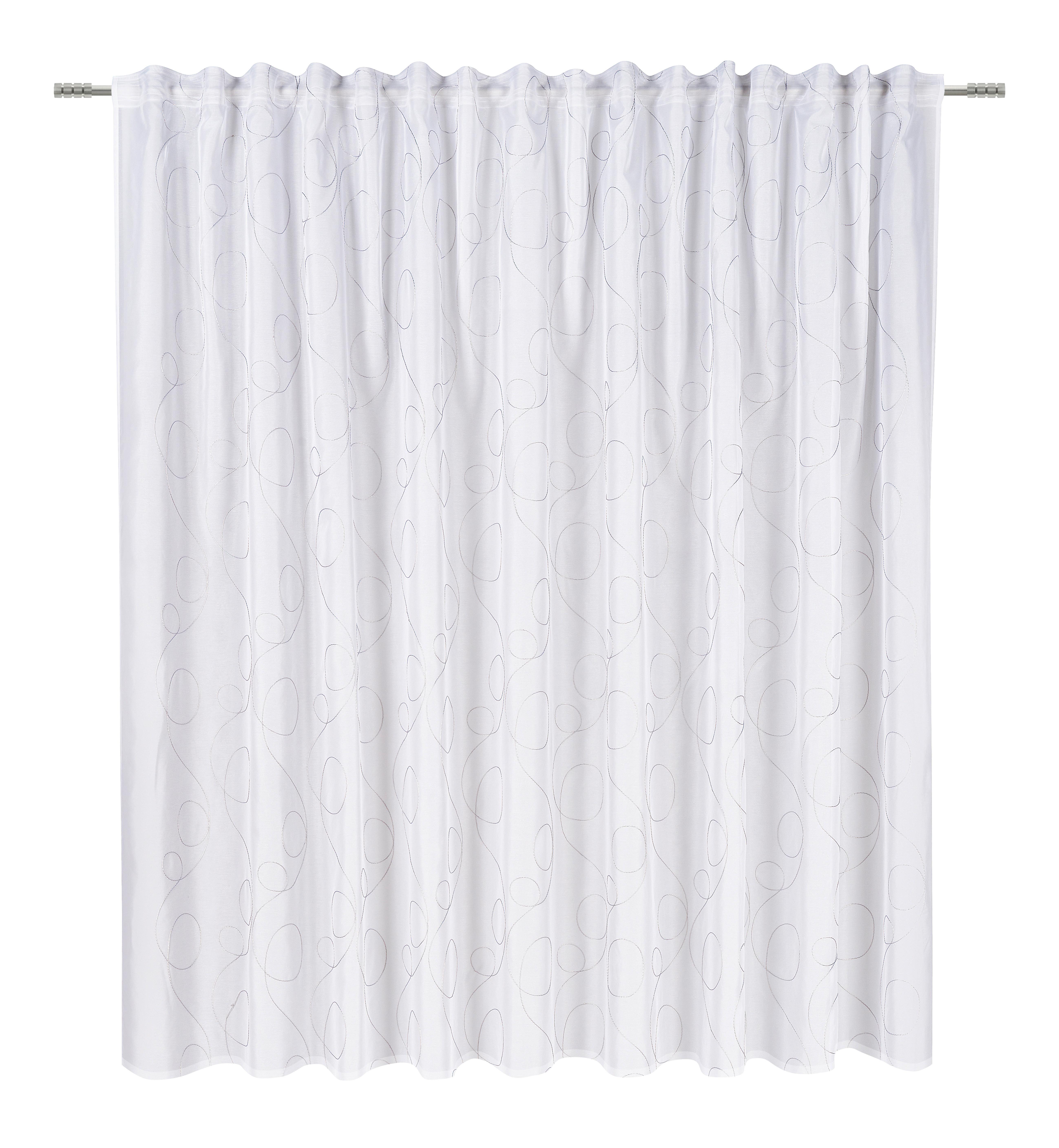 Kusová záclona Marion Store 2, 300/175cm - bílá/antracitová, Moderní, textil (300/175cm) - Modern Living