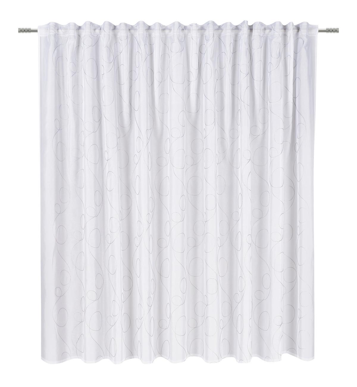 Kusová záclona Marion Store 2, 300/175cm - biela/antracitová, Modern, textil (300/175cm) - Modern Living