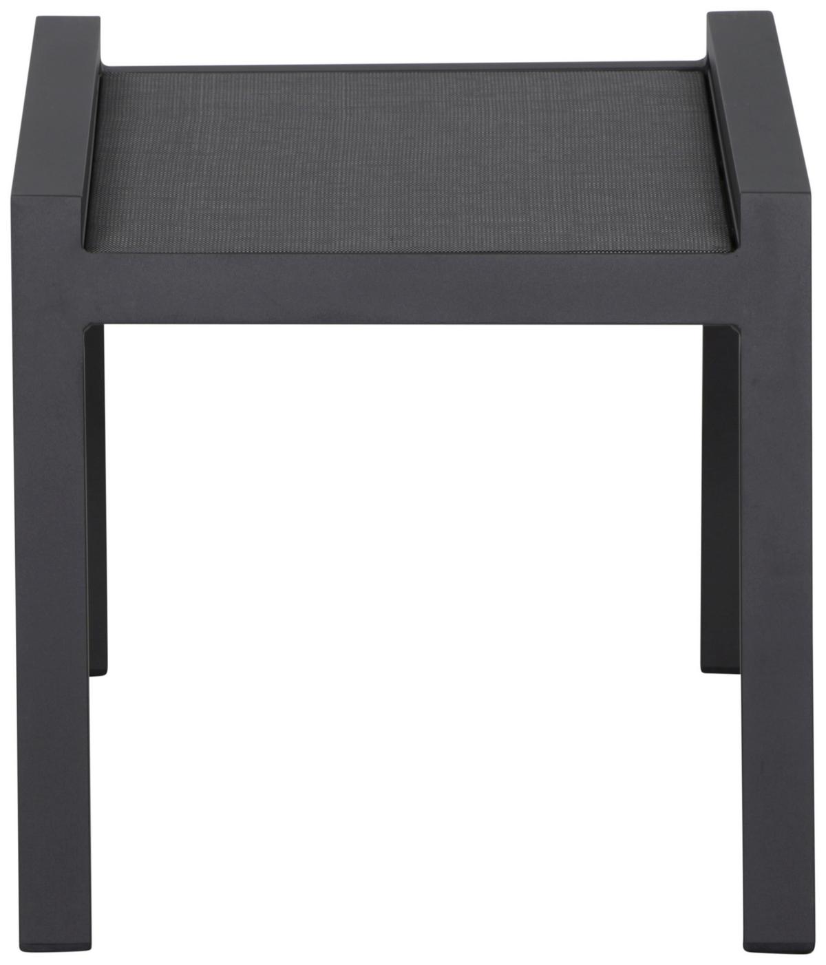 Gartenhocker Metall/Kunststoff Anthrazit Stapelbar/Wetterfest - Anthrazit, MODERN, Kunststoff/Metall (58/46,5/50cm) - Siena Garden