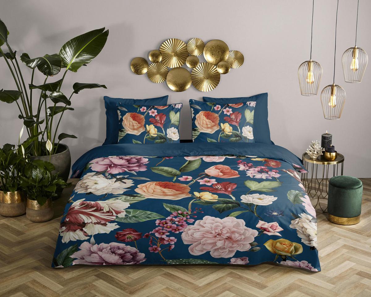 Bettwäsche Fiori Descanso Blau - Blau, Basics, Textil (140/200cm)