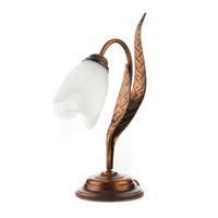 Tischleuchte 4240/L - Bronzefarben, KONVENTIONELL, Glas/Metall (25/38cm)