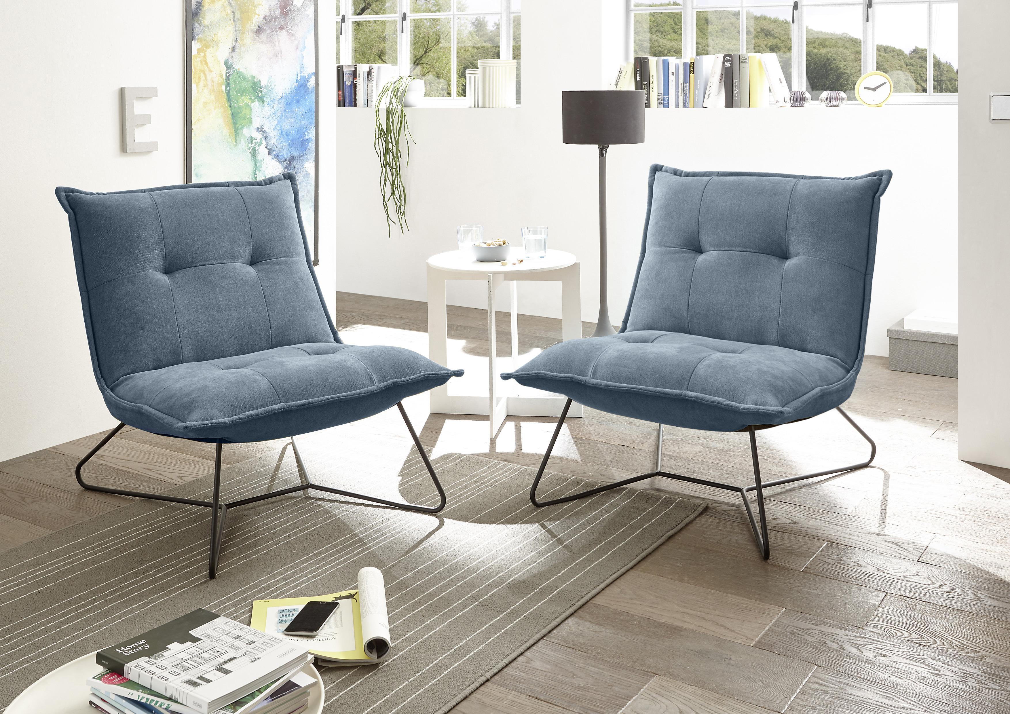 MID.YOU Polstersessel Vico Stoffbezug Denim