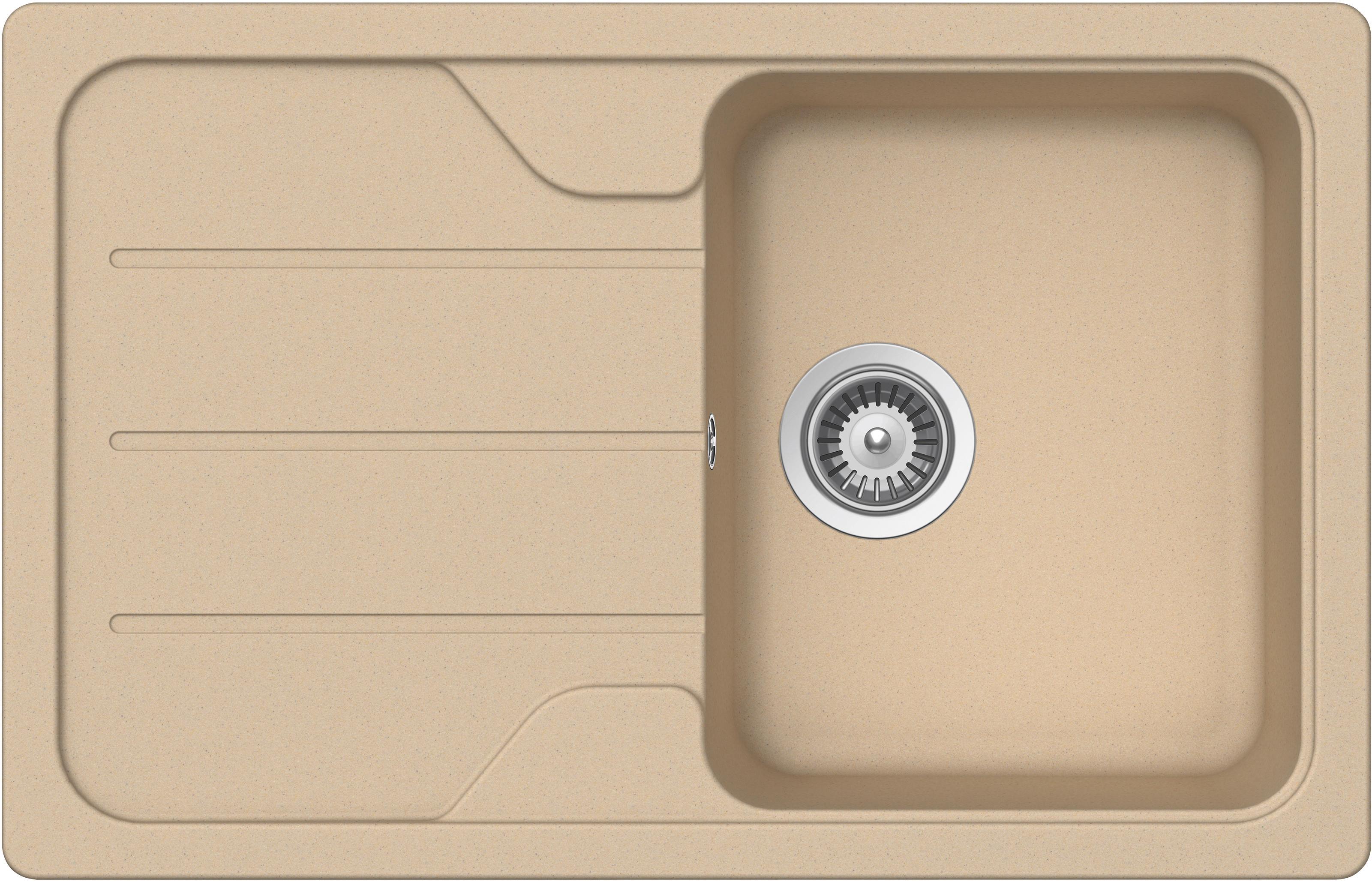 Granitový dřez Teka Simpla 45 S TG - béžová, kámen (78/50/20cm) - Teka