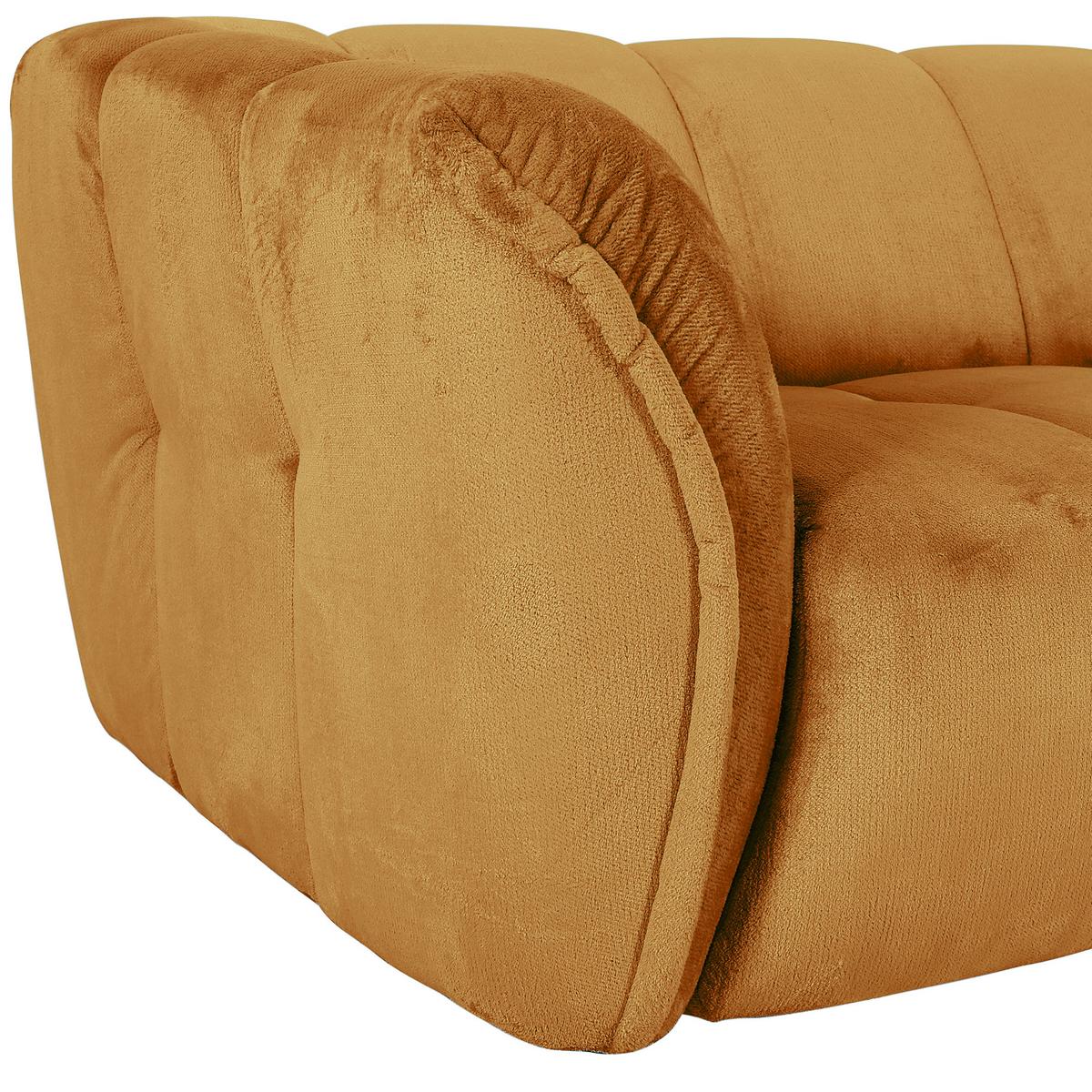 Bigsofa Sabea Orange B: 220 Cm - Schwarz/Orange, KONVENTIONELL, Textil (220/67/106cm) - MID.YOU