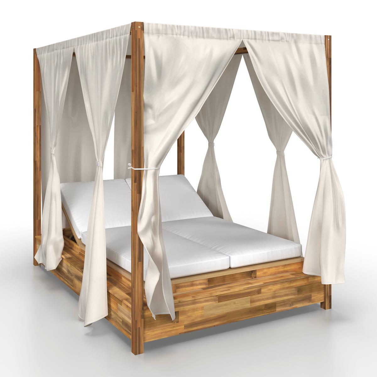 ZÁHRADNÁ POHOVKA MARTA - svetlosivá, Modern, drevo/textil (154/195/218cm) - Bessagi Garden