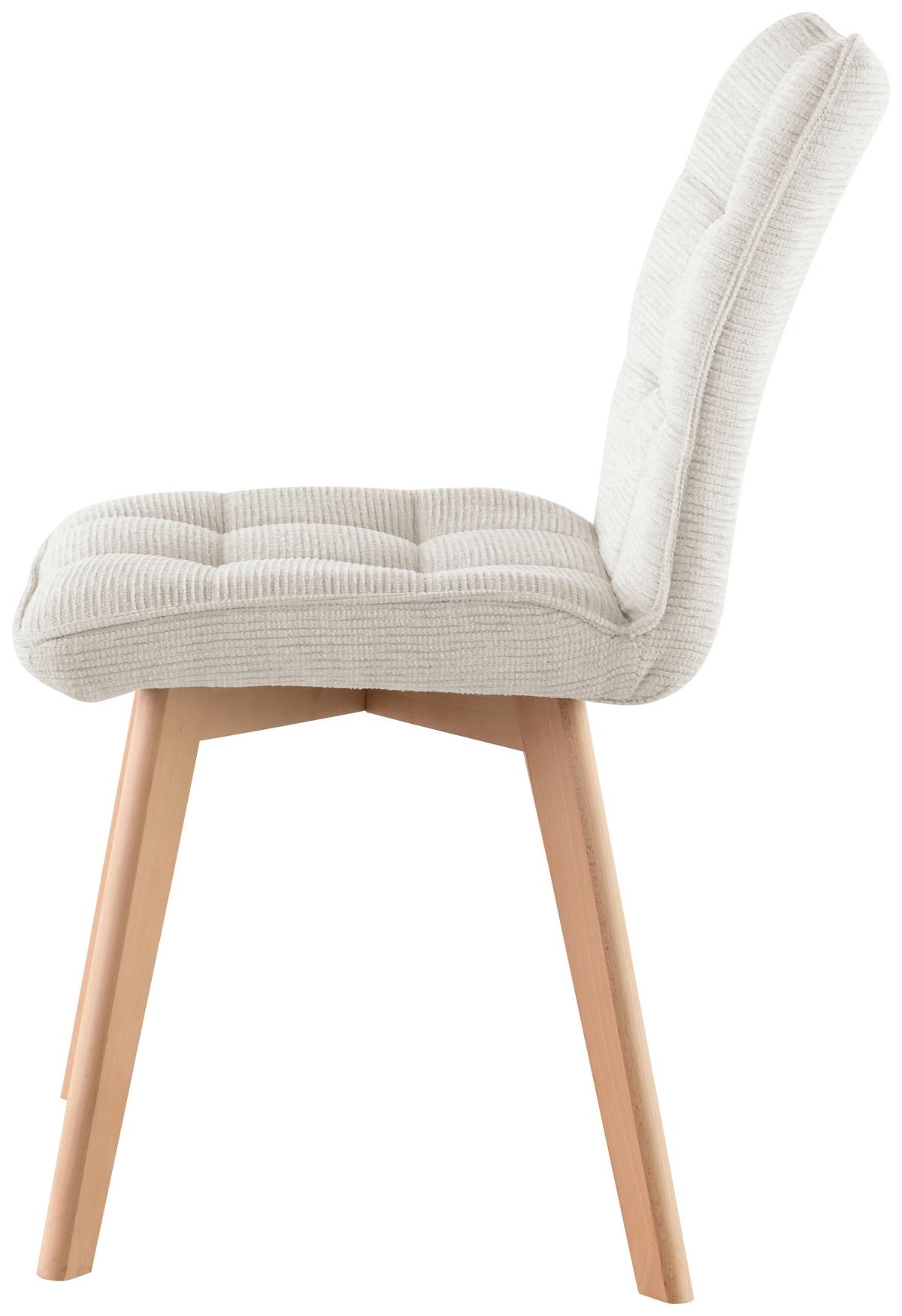 Stuhl Colin - Eichefarben/Beige, LIFESTYLE, Holz/Textil (45/88/62cm) - Livetastic