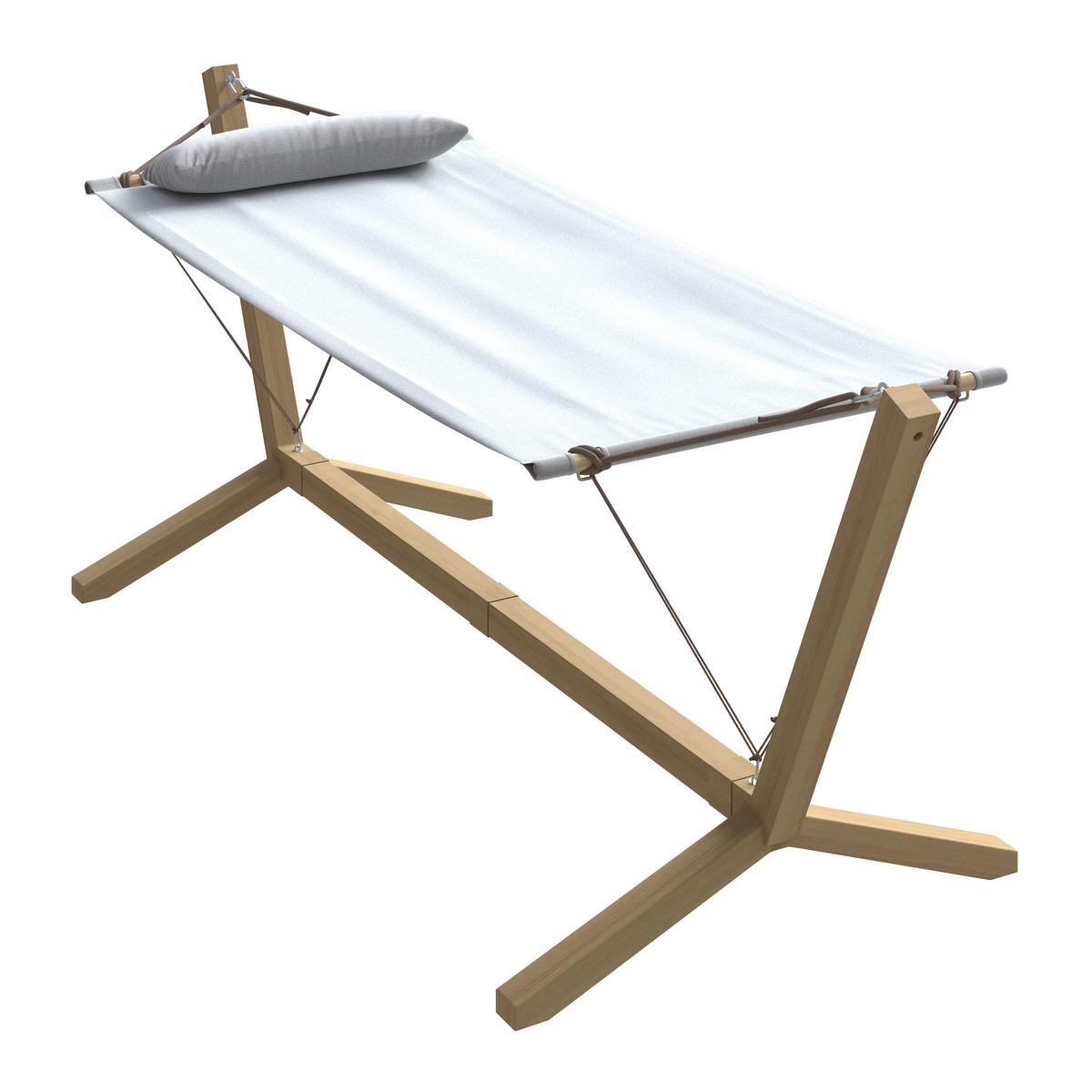 Hängematte Cesena - Gelb/Hellgrau, MODERN, Textil/Metall (296/111/108cm) - Beldano