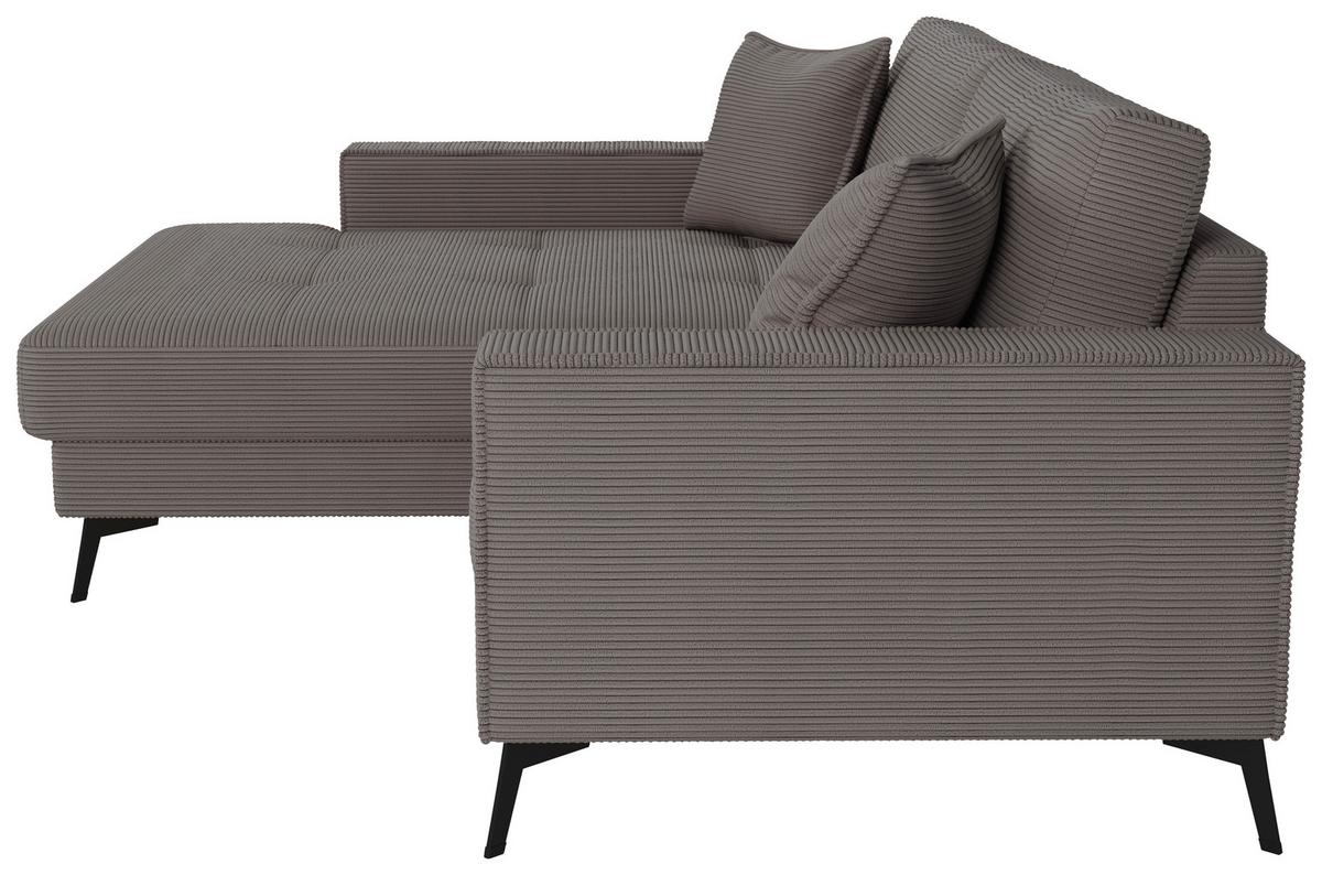 Ecksofa Ted Grau S: 174x228 Cm - Schwarz/Grau, Trend, Textil (174/228cm)
