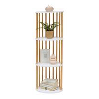 REGÁL ZORA -EXKLUSIV- - biela/prírodná farba, Modern, kompozitné drevo/prírodné materiály (40/114/40cm) - Mömax