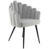 Armlehnstuhl Jeane 625 - Schwarz/Grau, MODERN, Textil/Metall (61/85/58cm) - Kayoom