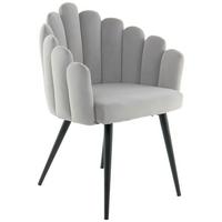 Armlehnstuhl Jeane 625 - Schwarz/Grau, MODERN, Textil/Metall (61/85/58cm) - Kayoom