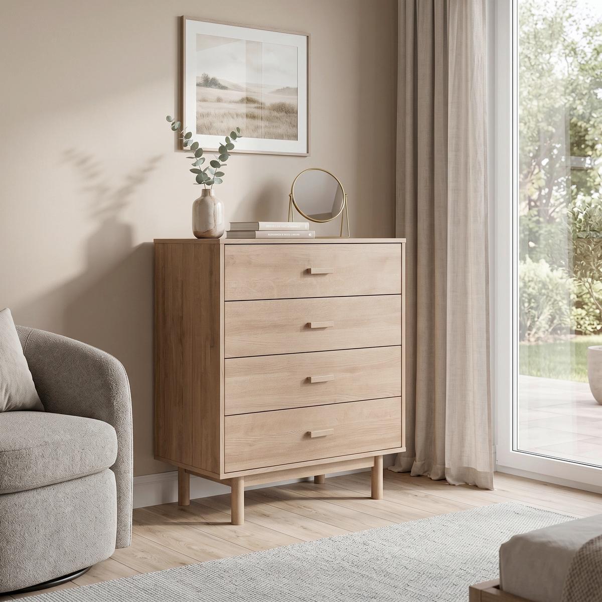 Kommode Melanie Eichefarben 80 cm - Eichefarben, Design, Holzwerkstoff (80/100/44cm) - MID.YOU
