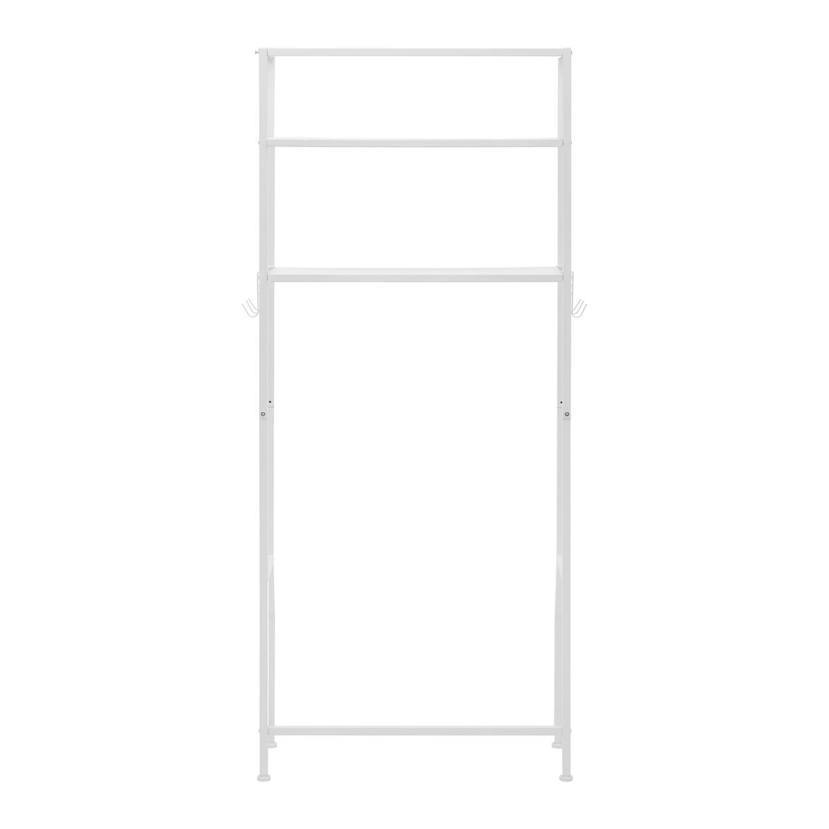 Regál SANDRO biely - biela, Modern, kov (68/160/28cm) - P & B