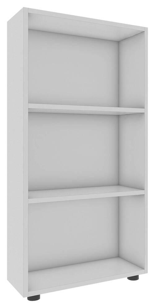 Regál Bulas š: 56 cm, biely - čierna/biela, Modern, kompozitné drevo/plast (56/108/20cm) - MID.YOU