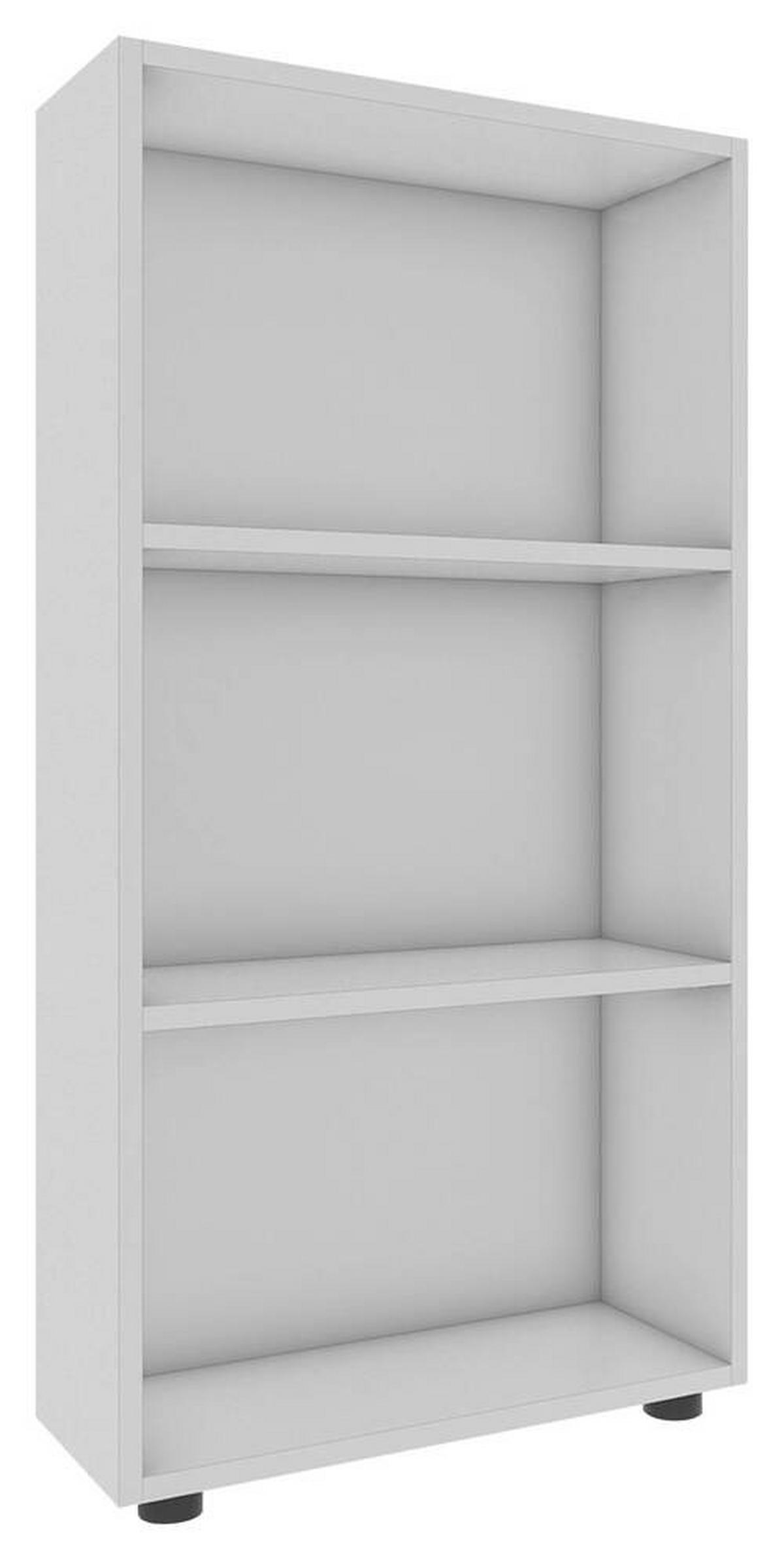 Regál Bulas š: 56 cm, biely - čierna/biela, Modern, kompozitné drevo/plast (56/108/20cm) - MID.YOU
